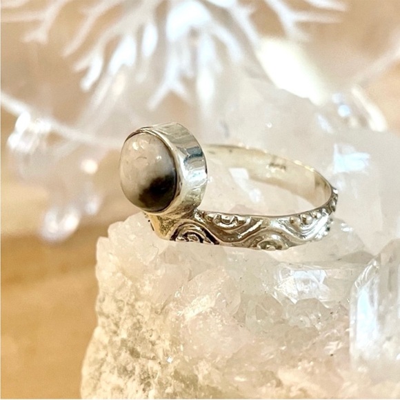 Zebra Jasper Sterling Silver 925 Ring Size 9.5 - Picture 4 of 6